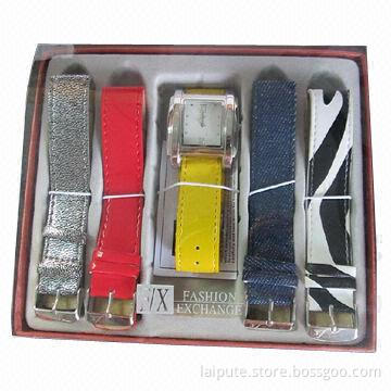 Fashionable Interchangeable Watch Gift Set with Box